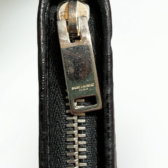 Saint Laurent Croc 🐊 Embossed Black Zippy Wallet YSL - Picture 7 of 9